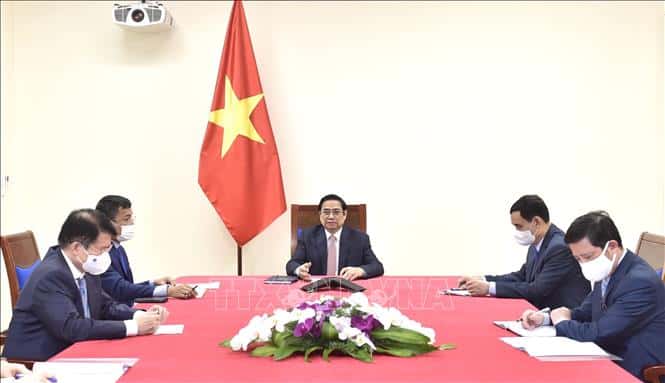 Thủ tướng Chính phủ Phạm Minh Chính đã có cuộc điện đàm với Tổng Giám đốc Tập đoàn AstraZeneca Pascal Soriot 