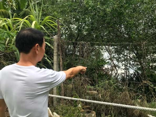nước thải của các cư dân trong dự án Melosa Garden đang được thải trực tiếp ra sông.