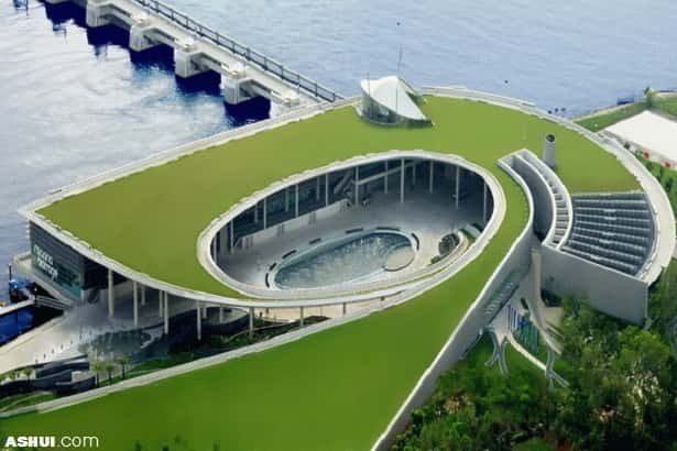 Đập nước Marina Barrage (Singapore).