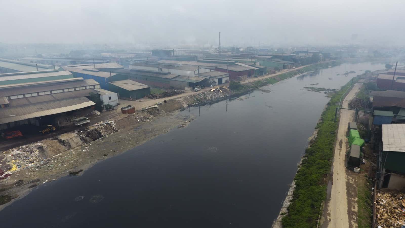 sông ngũ huyện khê bị ô nhiễm nặng nề