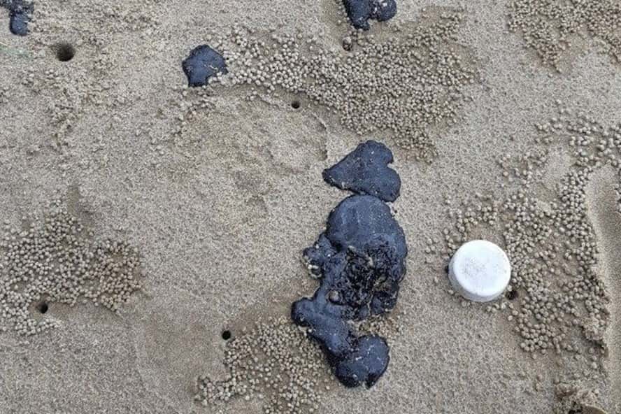 10 tấn dầu vón cục dạt vào bờ biển Quảng Trị 