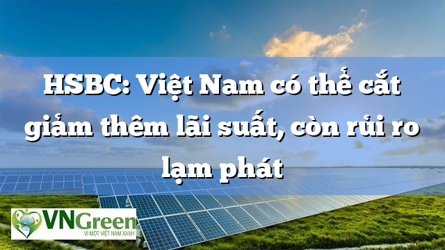 HSBC: Việt Nam có thể cắt giảm thêm lãi suất, còn rủi ro lạm phát